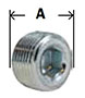 BG Steel Countersunk Plug - Hex Socket Diagram